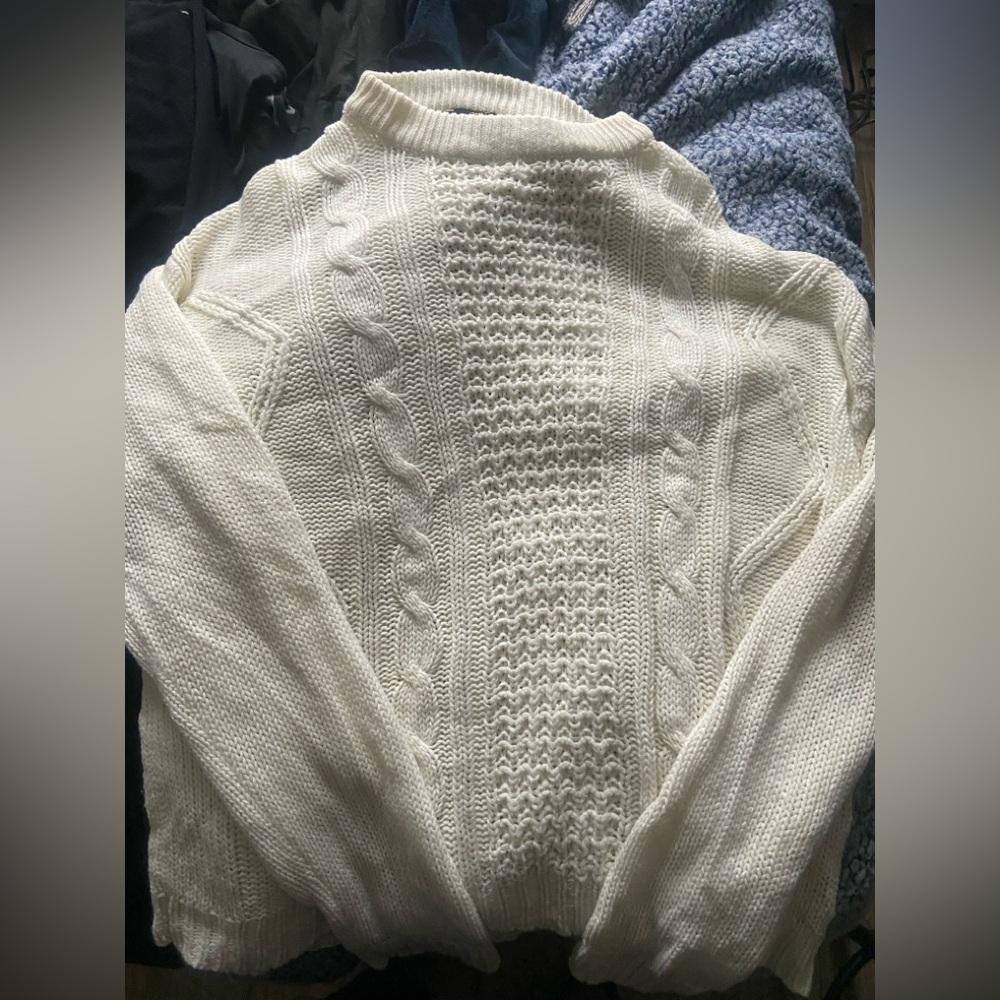 Cream knit sweater